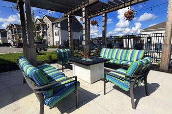 Fire pit lounge area